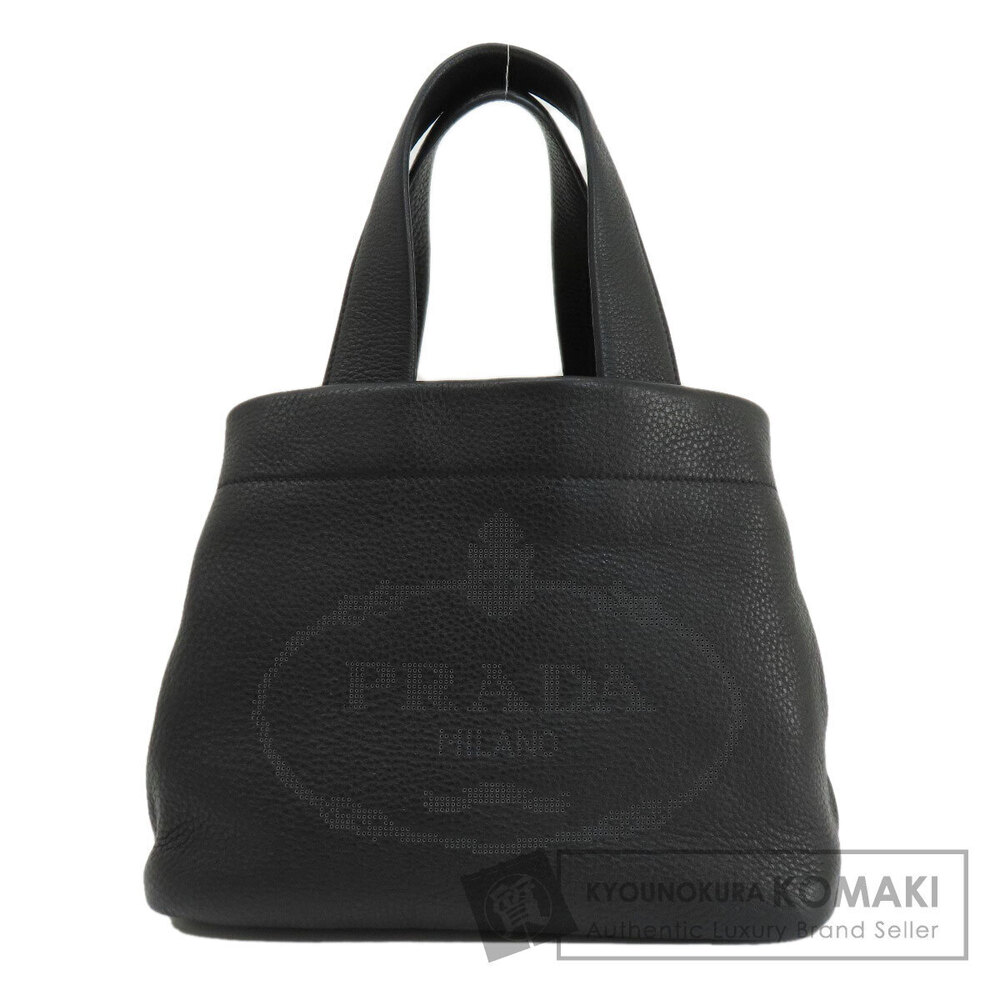 Prada Perfo Logo Handbag Calfskin Leather